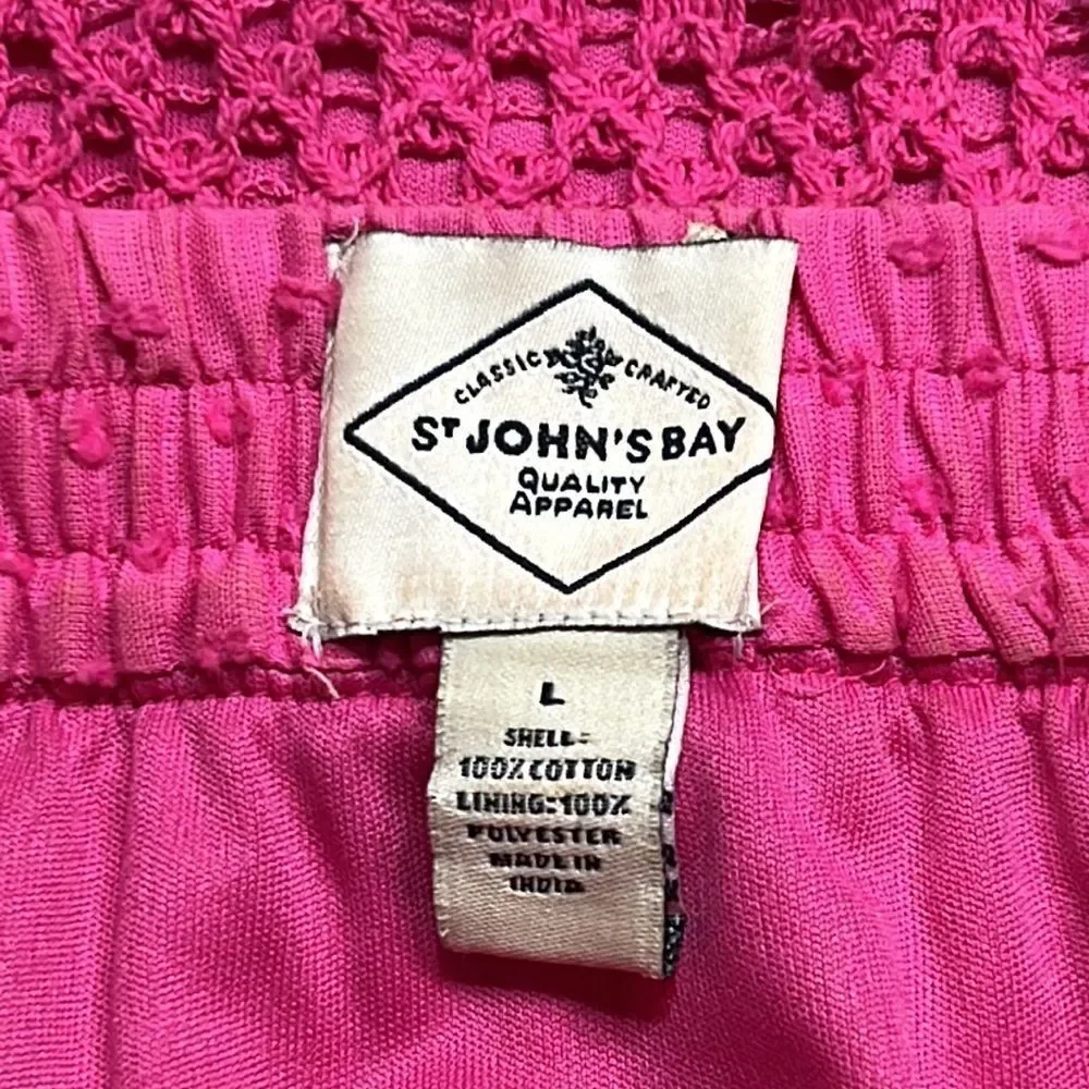 Pink Long Flowing Skirt By St. John’s Bay. Size Large.